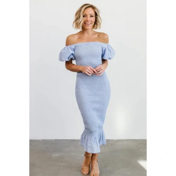 Baltic Born | Dresses | Baltic Born Alana Smocked Midi Dress | Poshmark
